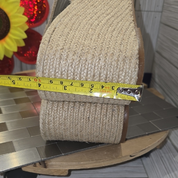 Zara Cream Wedge Espadrilles with Chunky Sole - Picture 9 of 10